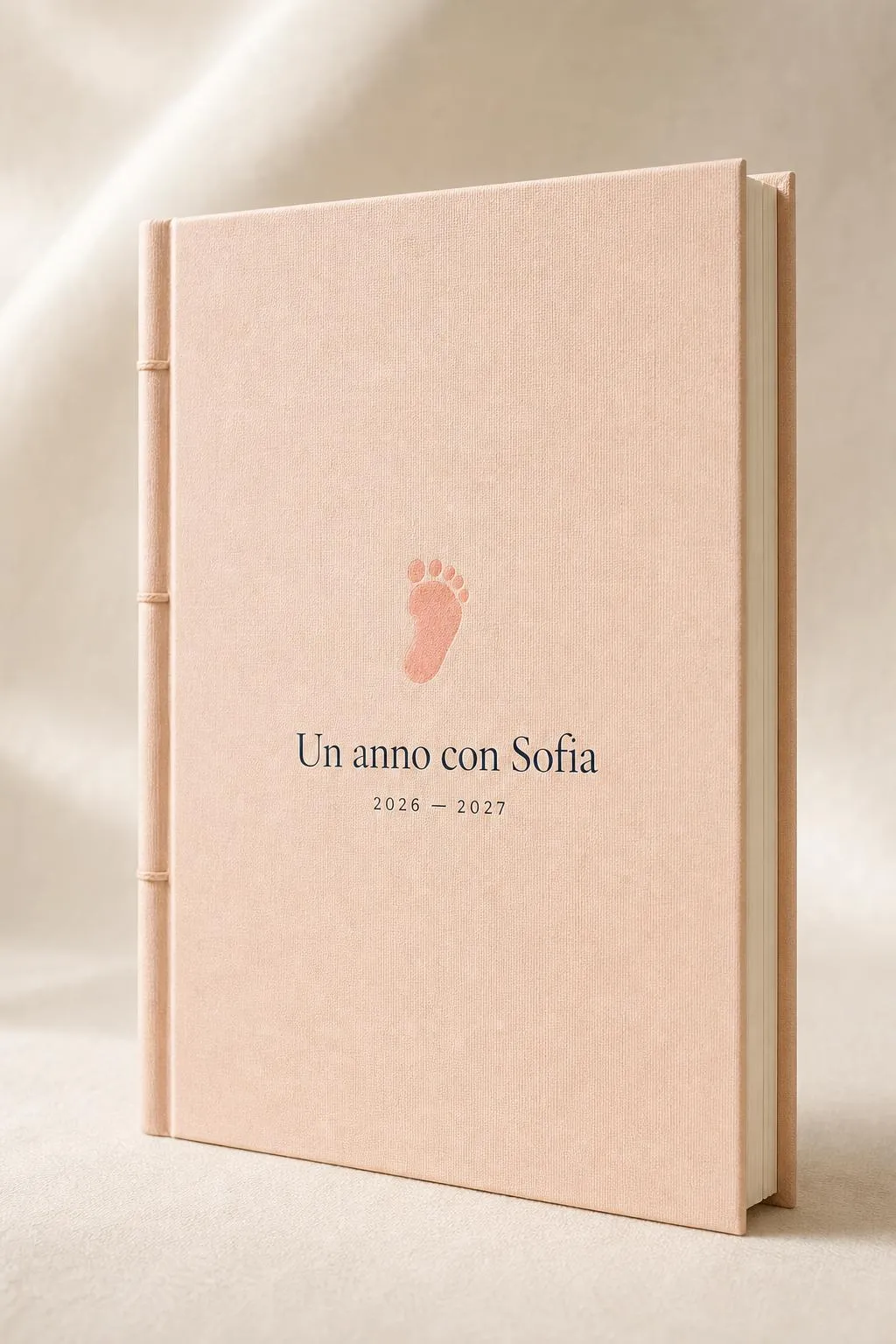 Copertina del libro nascita personalizzato Piccoli Ricordi — Un anno con Sofia